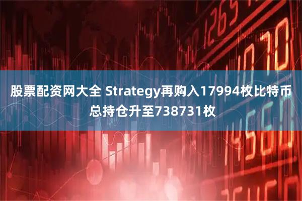 股票配资网大全 Strategy再购入17994枚比特币 总持仓升至738731枚